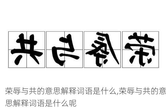 荣辱与共的意思解释词语是什么,荣辱与共的意思解释词语是什么呢