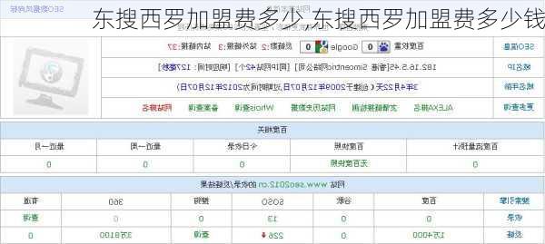 东搜西罗加盟费多少,东搜西罗加盟费多少钱