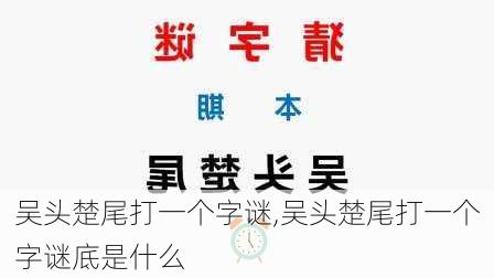 吴头楚尾打一个字谜,吴头楚尾打一个字谜底是什么