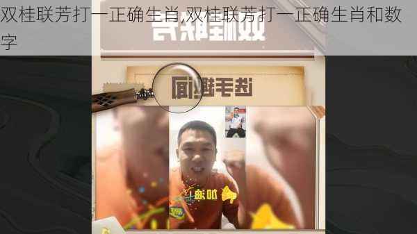 双桂联芳打一正确生肖,双桂联芳打一正确生肖和数字