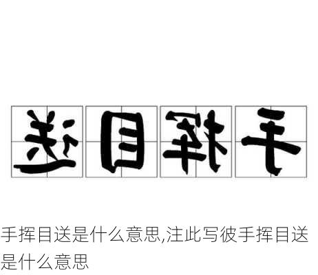 手挥目送是什么意思,注此写彼手挥目送是什么意思