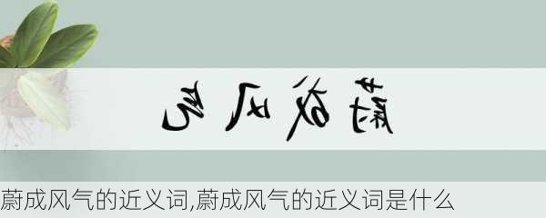 蔚成风气的近义词,蔚成风气的近义词是什么