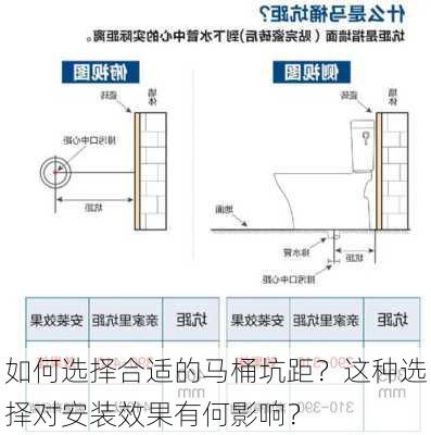 如何选择合适的马桶坑距？这种选择对安装效果有何影响？