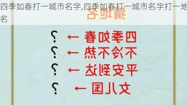 四季如春打一城市名字,四季如春打一城市名字打一地名