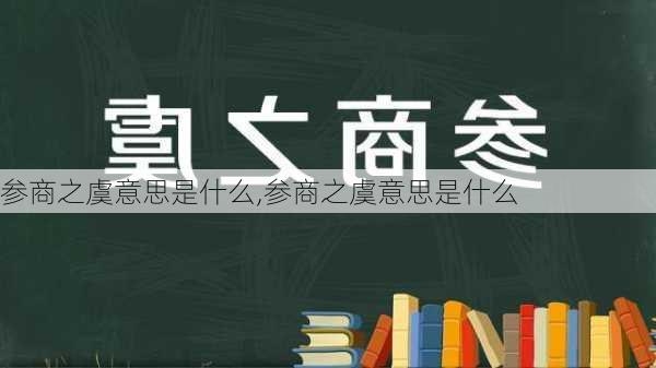 参商之虞意思是什么,参商之虞意思是什么