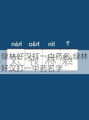 绿林好汉打一中药名,绿林好汉打一中药名字