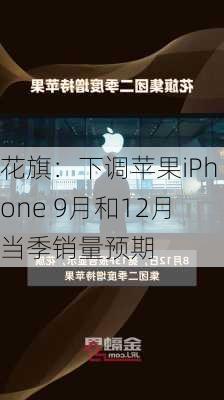 花旗：下调苹果iPhone 9月和12月当季销量预期