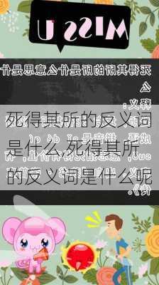 死得其所的反义词是什么,死得其所的反义词是什么呢