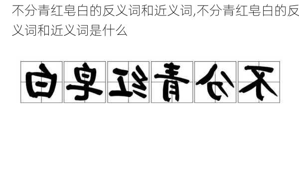 不分青红皂白的反义词和近义词,不分青红皂白的反义词和近义词是什么