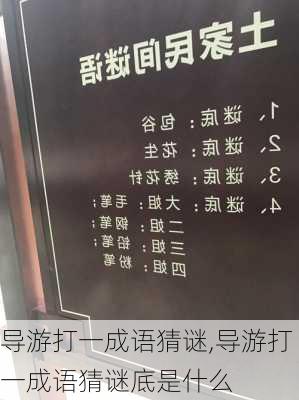 导游打一成语猜谜,导游打一成语猜谜底是什么