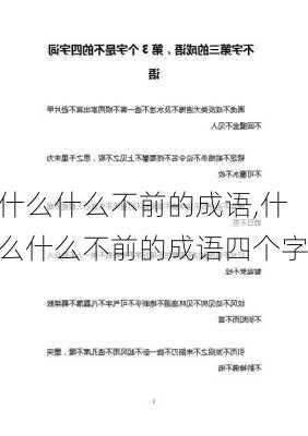 什么什么不前的成语,什么什么不前的成语四个字