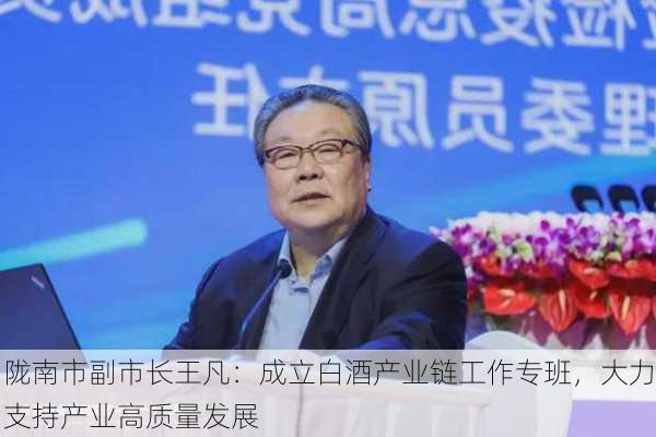 陇南市副市长王凡：成立白酒产业链工作专班，大力支持产业高质量发展