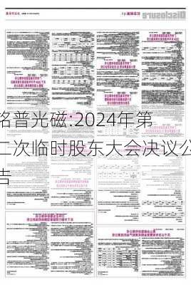 铭普光磁:2024年第二次临时股东大会决议公告