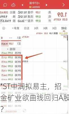 *ST中润拟易主，招金矿业欲曲线回归A股？