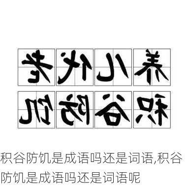 积谷防饥是成语吗还是词语,积谷防饥是成语吗还是词语呢