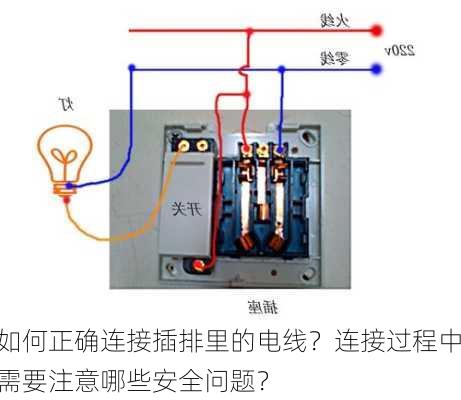 如何正确连接插排里的电线？连接过程中需要注意哪些安全问题？