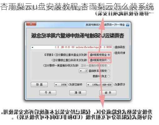 杏雨梨云u盘安装教程,杏雨梨云怎么装系统