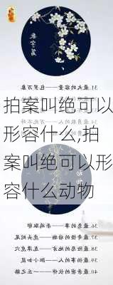 拍案叫绝可以形容什么,拍案叫绝可以形容什么动物