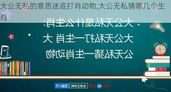 大公无私的意思迷底打肖动物,大公无私猜哪几个生肖