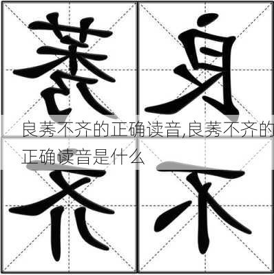 良莠不齐的正确读音,良莠不齐的正确读音是什么