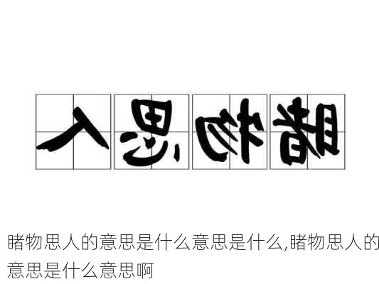 睹物思人的意思是什么意思是什么,睹物思人的意思是什么意思啊