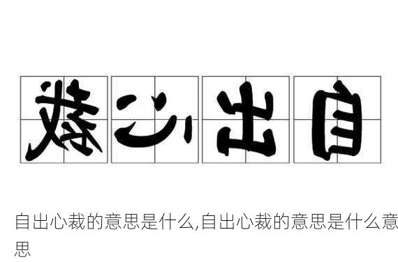 自出心裁的意思是什么,自出心裁的意思是什么意思