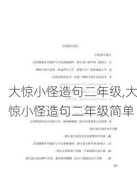 大惊小怪造句二年级,大惊小怪造句二年级简单