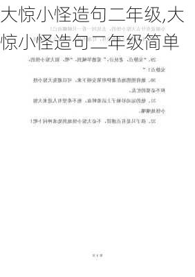 大惊小怪造句二年级,大惊小怪造句二年级简单