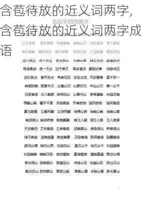 含苞待放的近义词两字,含苞待放的近义词两字成语