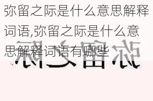 弥留之际是什么意思解释词语,弥留之际是什么意思解释词语有哪些