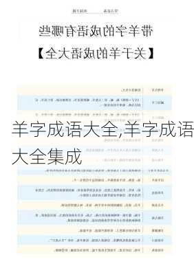 羊字成语大全,羊字成语大全集成