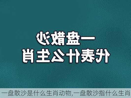 一盘散沙是什么生肖动物,一盘散沙指什么生肖