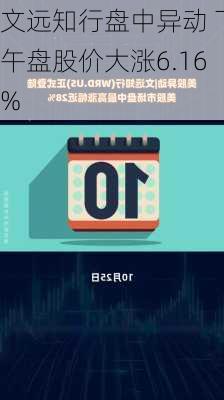 文远知行盘中异动 下午盘股价大涨6.16%