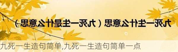 九死一生造句简单,九死一生造句简单一点