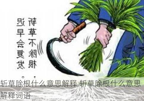 斩草除根什么意思解释,斩草除根什么意思解释词语