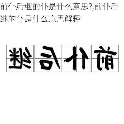 前仆后继的仆是什么意思?,前仆后继的仆是什么意思解释