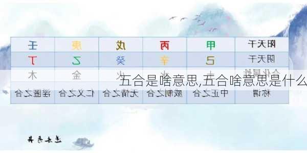 五合是啥意思,五合啥意思是什么