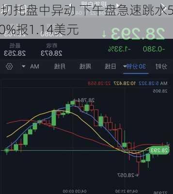 艾切托盘中异动 下午盘急速跳水5.00%报1.14美元