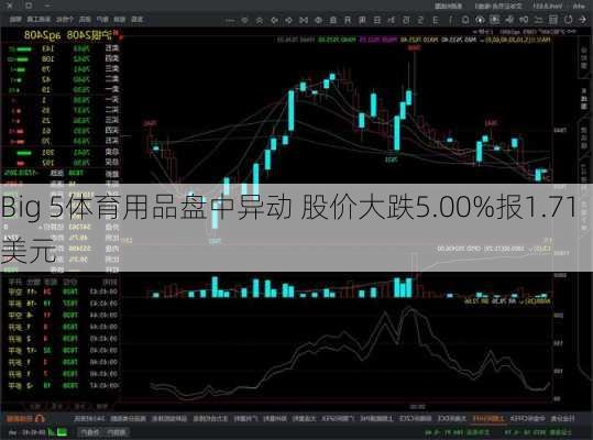 Big 5体育用品盘中异动 股价大跌5.00%报1.71美元