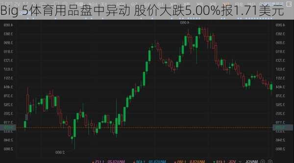 Big 5体育用品盘中异动 股价大跌5.00%报1.71美元