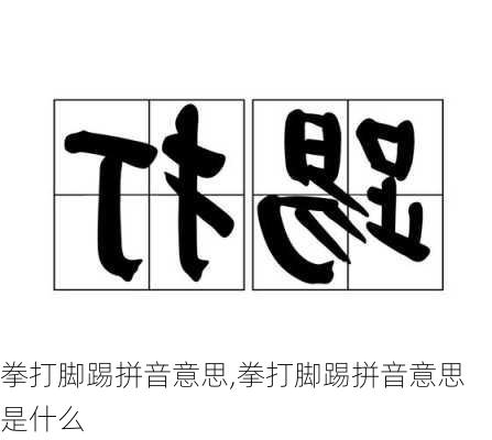 拳打脚踢拼音意思,拳打脚踢拼音意思是什么