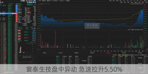 寰泰生技盘中异动 急速拉升5.50%