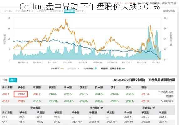 Cgi Inc.盘中异动 下午盘股价大跌5.01%