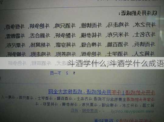 斗酒学什么,斗酒学什么成语