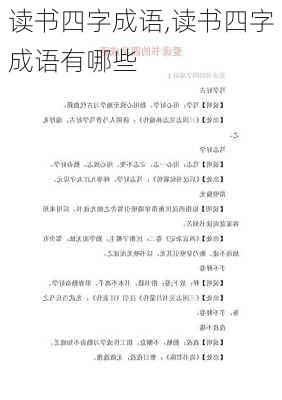 读书四字成语,读书四字成语有哪些