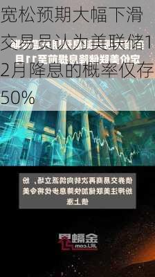 宽松预期大幅下滑 交易员认为美联储12月降息的概率仅存50%