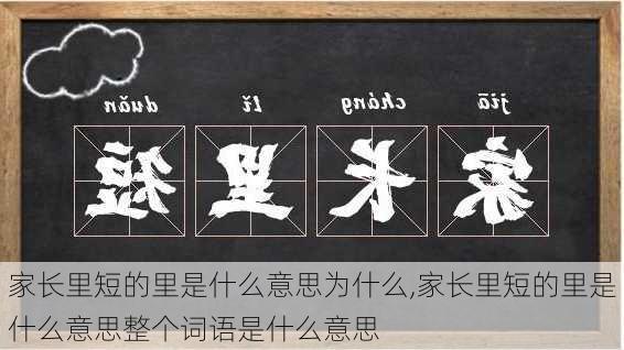 家长里短的里是什么意思为什么,家长里短的里是什么意思整个词语是什么意思