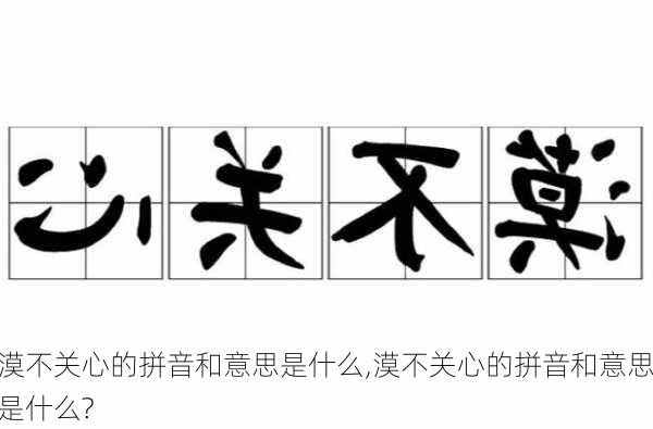 漠不关心的拼音和意思是什么,漠不关心的拼音和意思是什么?