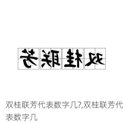 双桂联芳代表数字几?,双桂联芳代表数字几