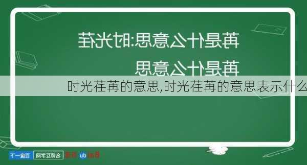 时光荏苒的意思,时光荏苒的意思表示什么